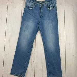 Lazer 38x32 Straight Fit ￼Mid Rise Blue‎ Jeans Pants Denim Mens